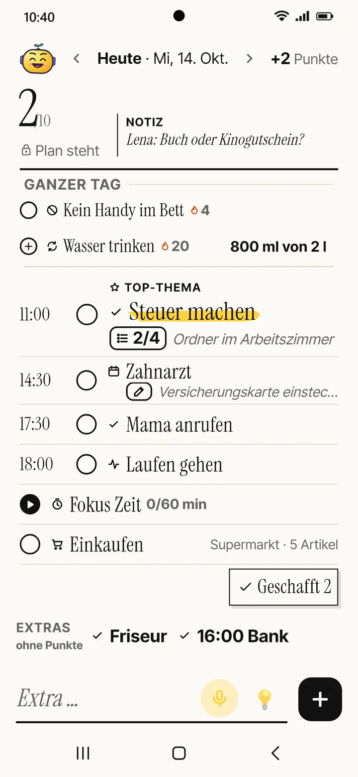 Stil Editorial: große Schrift in Schwarz-Weiß wie ein Fahrplan, eine Akzentfarbe.